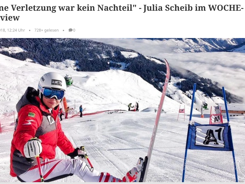 Bild zeigt Screenshot vom Woche Deutschlandsberg Artikel über Julia Scheib